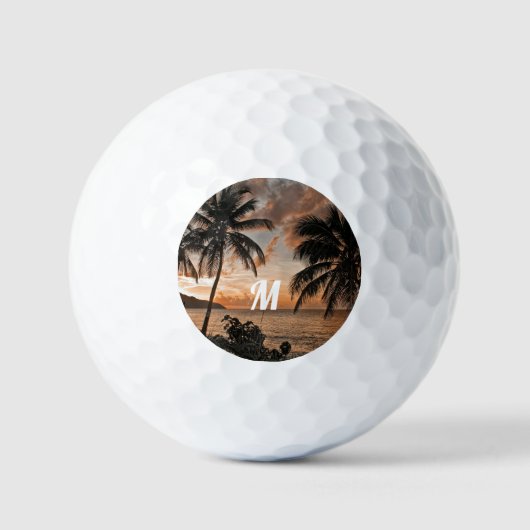 Natuur van de tropische zonnestralen met bomen golfballen (Voorkant)