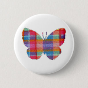 Natuur van de vliegende vleugels van de roze steke ronde button 5,7 cm