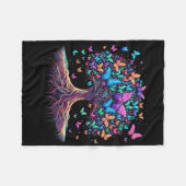 Natuur van de vlinderboom fleece deken (Voorkant (Horizontaal))