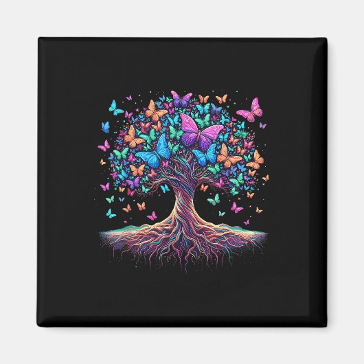 Natuur van de vlinderboom magneet (Voorkant)