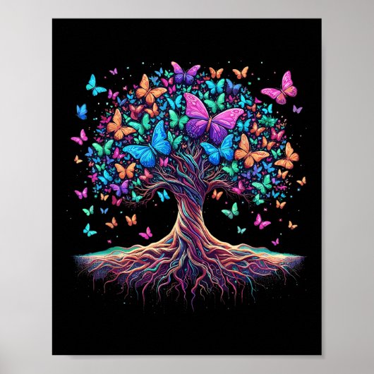 Natuur van de vlinderboom poster (Voorkant)
