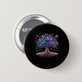 Natuur van de vlinderboom ronde button 5,7 cm (Voorkant /achterkant)