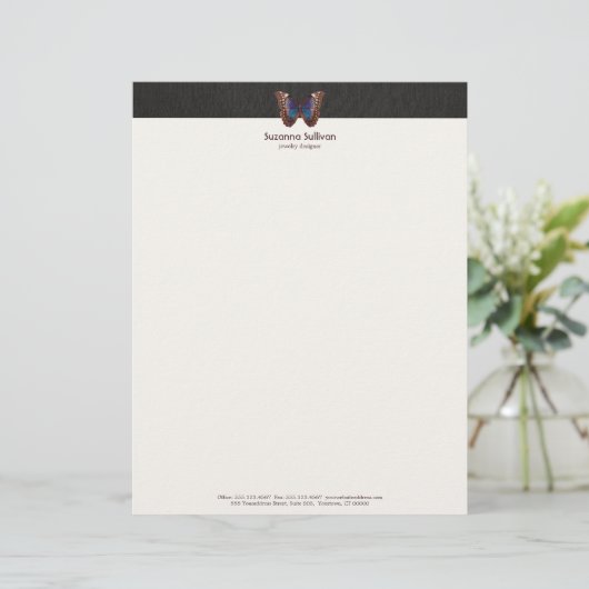 Natuur van de vlindervleugel custom briefhoofd (Staand voorkant)