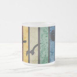 Natuur van de wandelmodus buitenshuis bergkamp matglas koffiemok