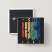 Natuur van de wandelmodus buitenshuis bergkamp vierkante button 5,1 cm (Voorkant /achterkant)