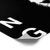 Natuur van de zwarte witte luis Sjabloon Poster (Hoek)