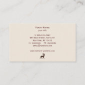 Natuur van Deer Antlers en Visitekaartje van de wi (Achterkant)