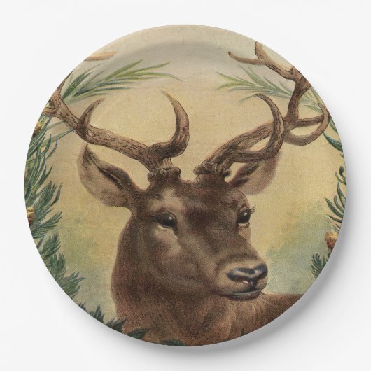 Natuur van Deer Buck Papieren Bordje (Voorkant)