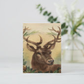  Natuur van Deer Buck Stag Rustige Kerstmis Feestdagenkaart (Staand voorkant)
