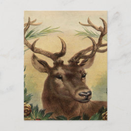 Natuur van Deer Buck Stag Rustige Kerstmis Feestdagenkaart