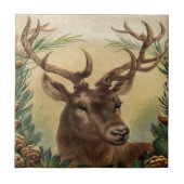 Natuur van Deer Buck Tegeltje (Voorkant)