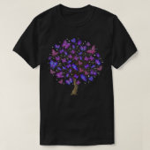 Natuur van dierlijke Paarse vlinderbloemigen T-shirt (Design voorkant)