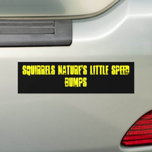 Natuur van eekhoorntjes - Kleine snelheidstoten Bumpersticker (Op auto)