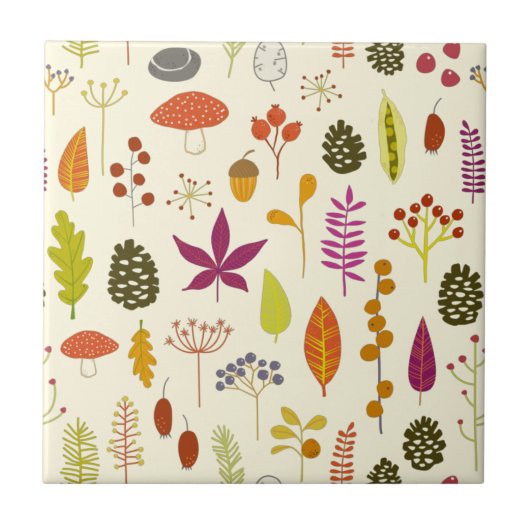 Natuur van Forest Woodland Tegeltje (Voorkant)
