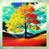 Natuur van gele Herfst Raamsticker (Vel 3)
