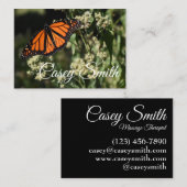 Natuur van gepersonaliseerde Oranje monboogvlinder Visitekaartje (Voorkant / Achterkant)
