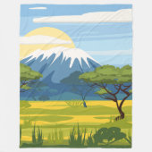 Natuur van het Afrikaanse landschap Savannah Wild Fleece Deken (Voorkant)