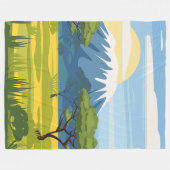 Natuur van het Afrikaanse landschap Savannah Wild Fleece Deken (Voorkant (Horizontaal))