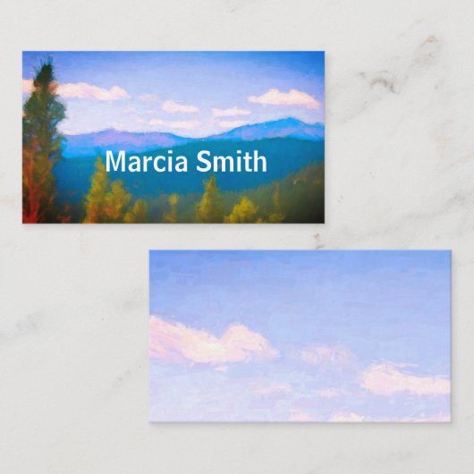 natuur van het berglandschap visitekaartje (Voorkant / Achterkant)
