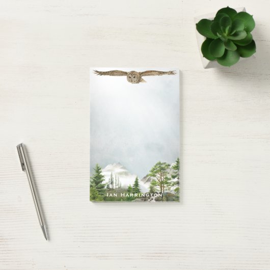 Natuur van het landschap van de Owl Mountain Lover Post-it® Notes (Kantoor)