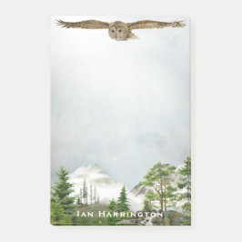 Natuur van het landschap van de Owl Mountain Lover Post-it® Notes