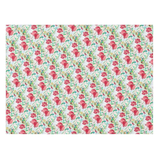 Natuur van het roodgeperste fruitpatroon zomer tafelkleed (Voorkant (Horizontaal))