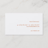 Natuur van kalkoenen visitekaartje (Achterkant)