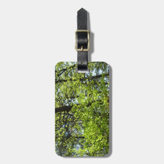 Natuur van lentemaple bagagelabel (Voorkant verticaal)