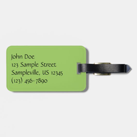 Natuur van lentemaple bagagelabel (Achterkant horizontaal)