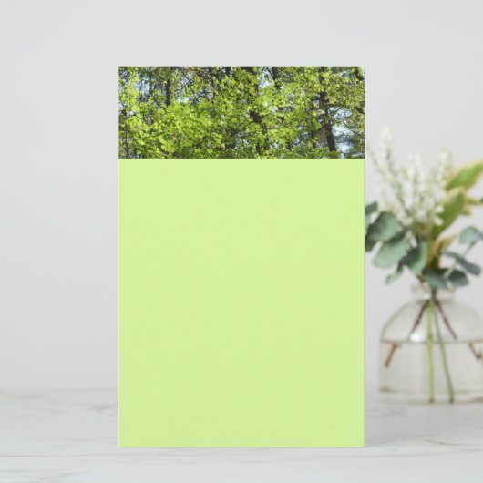 Natuur van lentemaple briefpapier (Staand voorkant)