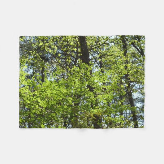 Natuur van lentemaple fleece deken (Voorkant (Horizontaal))