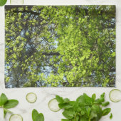 Natuur van lentemaple theedoek (Gevouwen)