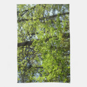 Natuur van lentemaple theedoek (Verticaal)