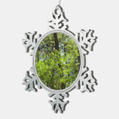 Natuur van lentemaple tin sneeuwvlok ornament (Rechts)