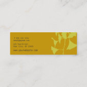 Natuur van leraar Ginkgo Mini Visitekaartje (Achterkant)