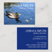 Natuur van Mallard Duck Blue Water Fotografie Visitekaartje (Voorkant / Achterkant)