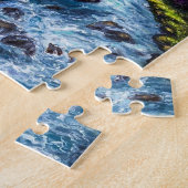 Natuur van moeder met groene bomen en rivier legpuzzel (Zijkant)
