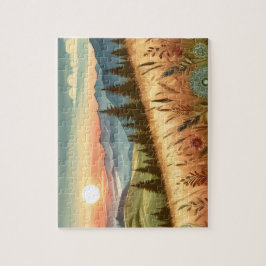 Natuur van Mountain Forest Hills Country Boho Legpuzzel