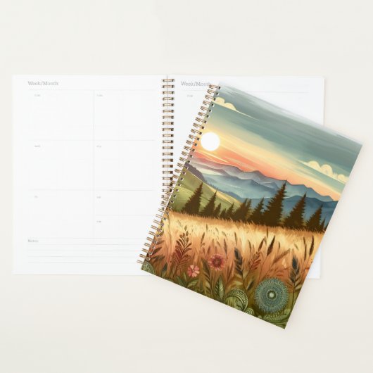 Natuur van Mountain Forest Hills Country Boho Planner (Display)