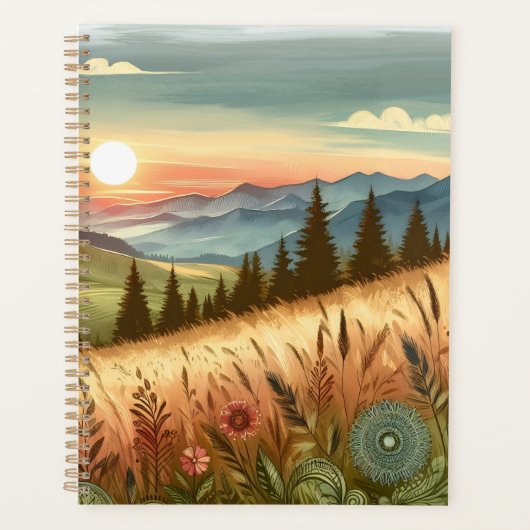 Natuur van Mountain Forest Hills Country Boho Planner (Voorkant)