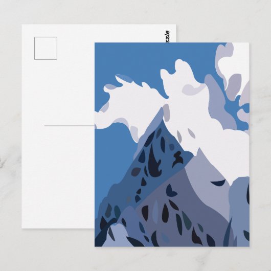 Natuur van Mountains Peaks Briefkaart (Voorkant / Achterkant)