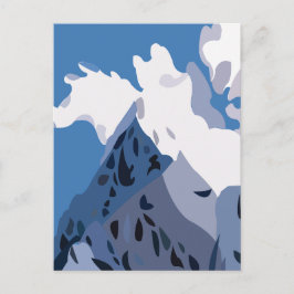 Natuur van Mountains Peaks Briefkaart