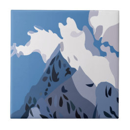 Natuur van Mountains Peaks Tegeltje