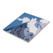 Natuur van Mountains Peaks Tegeltje (Zijkant)