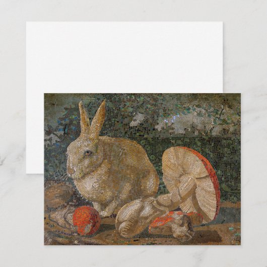 Natuur van mozaïekkonijn en paddenstoel (Voorkant / Achterkant)