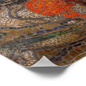 Natuur van mozaïekkonijn en paddenstoel  poster (Hoek)