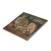 Natuur van mozaïekkonijn en paddenstoel  tegeltje (Zijkant)