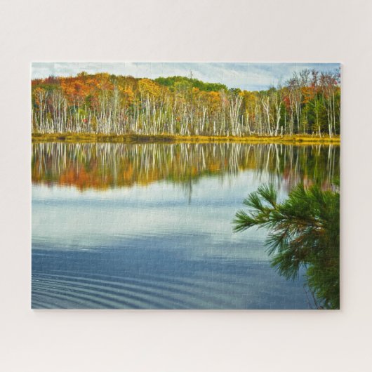 Natuur van najaarkleuren op het bovenste schiereil legpuzzel (Horizontaal)