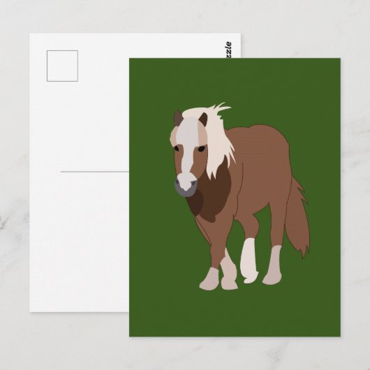 Natuur van paarden briefkaart (Voorkant / Achterkant)