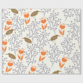 Natuur van Plant van vogels Verpakkingspapier Cadeaupapier (Vlak)